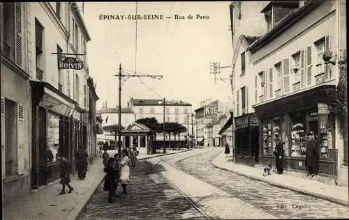 Ak Epinay sur Seine Seine Saint Denis, Rue de Paris