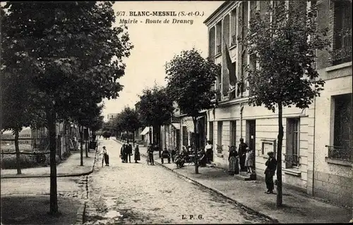 Ak Le Blanc Mesnil Seine Saint Denis, Mairie, Route de Draney