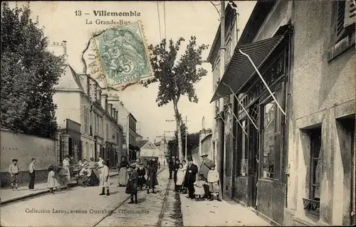 Ak Villemomble Villemonble Seine Saint Denis, La Grande Rue