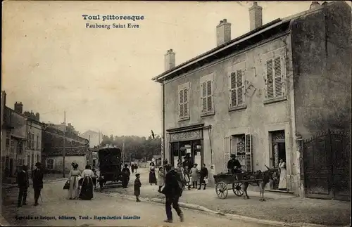 Ak Meurthe et Moselle, Faubourg Saint Evre, Straßenpartie