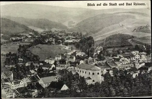 Ak Duszniki Zdrój Bad Reinerz Schlesien, Stadtblick