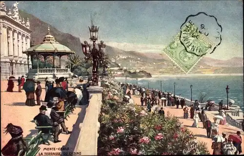 Künstler Ak Monte Carlo Monaco, La Terrasse du Casino
