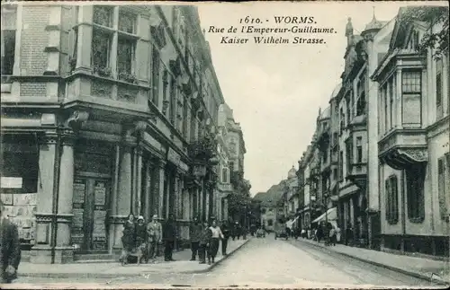 Ak Worms am Rhein, Kaiser Wilhelm Straße
