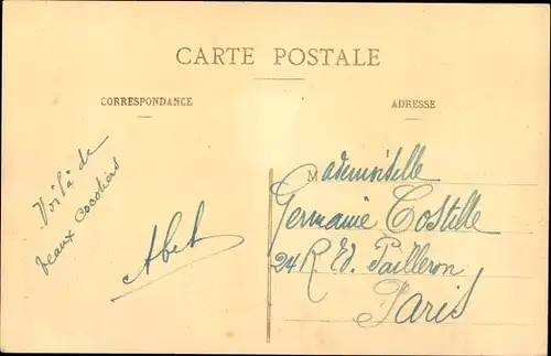 Ak Libreville Gabun, La Route de Louis, Straßenpartie, Palmen