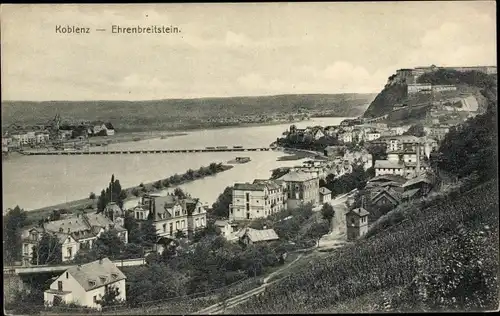 Ak Koblenz am Rhein, Ehrenbreitstein, Ortsansicht