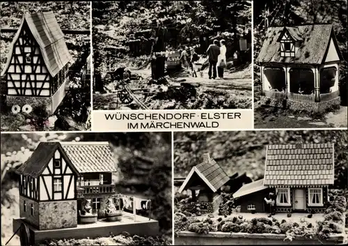 Ak Wünschendorf an der Elster, Märchenwald, Miniaturen