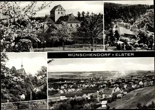 Ak Wünschendorf Elster Thüringen, Kloster Mildenfurth, Kirche Veitsberg, Fuchsmühle