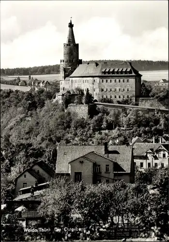 Ak Weida in Thüringen, Die Osterburg, Teilansicht