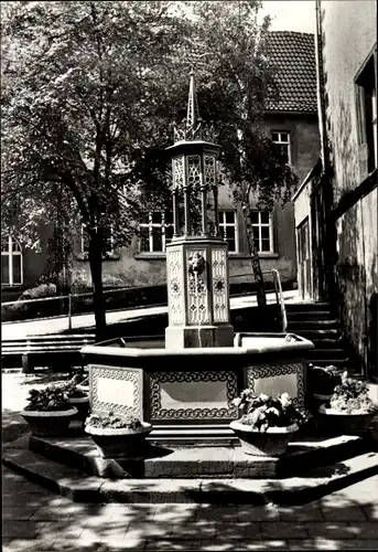 Ak Weida in Thüringen, Marktbrunnen