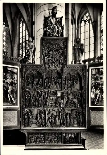Ak Kalkar am Niederrhein, Nicolaikirche, Altar der 7 Freuden Mariä, um 1490 geschnitzt
