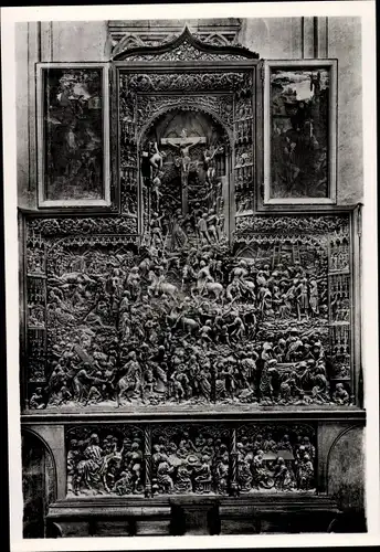 Ak Kalkar am Niederrhein, Nicolaikirche, Hochaltar, 1498-1500, die Passion, 208 Figuren