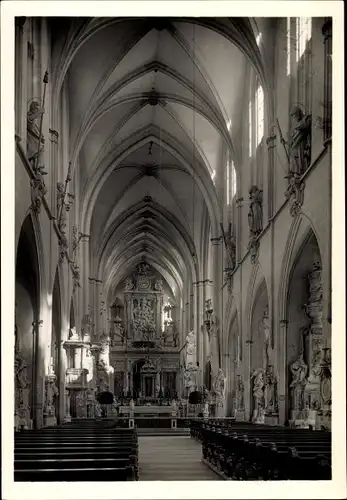 Ak Salem, ehemaliges Zisterzienser Kloster, Mittelschiff, Altar, Kanzel