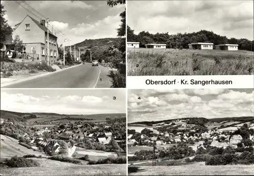 Ak Obersdorf Sangerhausen am Südharz, Hauptstraße, Ferienobjekt der "Freiheit", Teilansicht