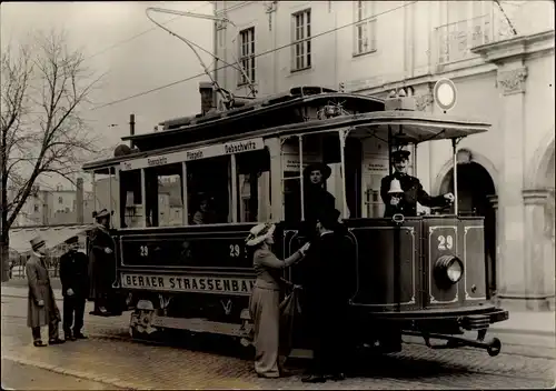 Ak Gera in Thüringen, 75 Jahre Geraer Straßenbahn, Historischer Wagen