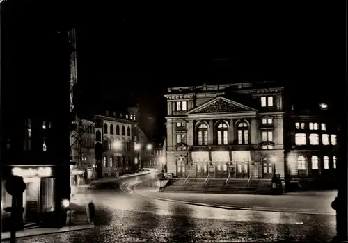 Ak Altenburg in Thüringen, Theater, Nachtbeleuchtung