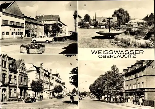 Ak Weißwasser in der Oberlausitz, Anlagen, Muskauer Straße, Bautzener Straße