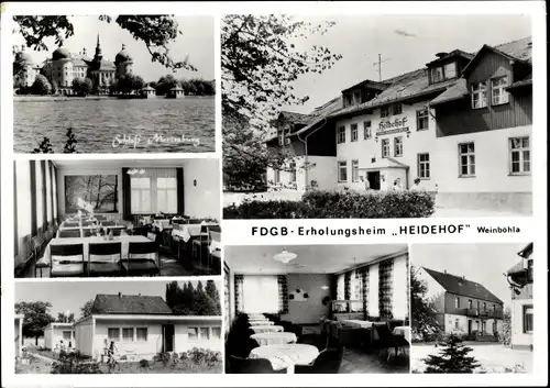 Ak Weinböhla im Kreis Meißen, FDGB Erholungsheim, Schloss Moritzburg