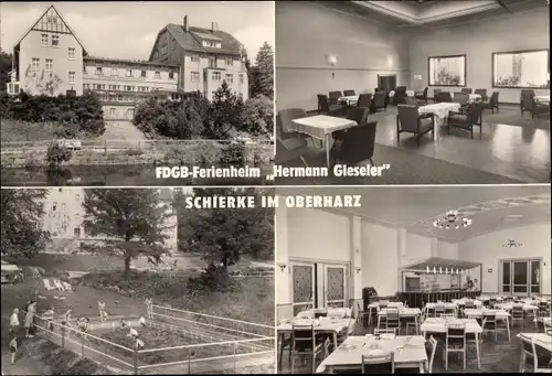 Ak Schierke Wernigerode am Harz, FDGB-Ferienheim "Hermann Gieseler", Schwimmbad, Saal