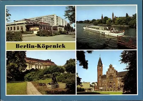 Ak Berlin Köpenick, Gaststätte Allende-Viertel, Fahrgastschiff Bertolt Brecht, Schlossplatz, Rathaus