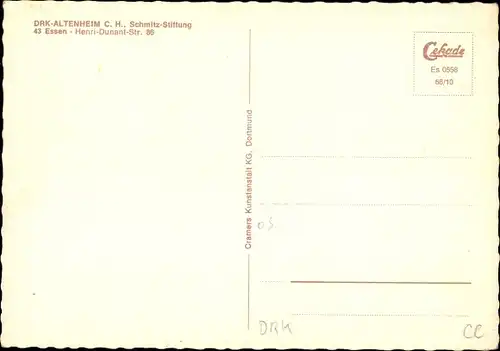 Ak Essen im Ruhrgebiet, DRK Altenheim, Empfangshalle, Aufenthaltsraum, Speisezimmer