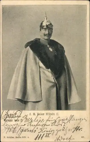 Ak Portrait Kaiser Wilhelm II., Pickelhaube