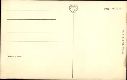 Ak Gemaltes Portrait einer Frau mit Blumenstrauß, Stiefmütterchen