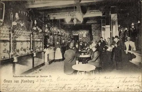 Ak Hamburg, Automaten Restaurant gr. Burstah 31