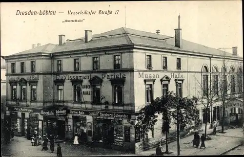 Ak Dresden Südwest Löbtau, Kesselsdorfer Straße 17, Varieté Musen Halle