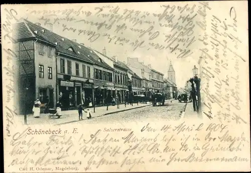 Ak Schönebeck an der Elbe, Salzerstraße