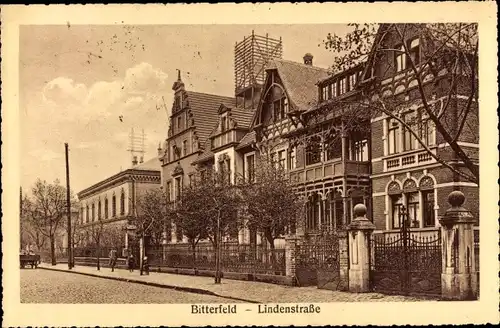 Ak Bitterfeld in Sachsen Anhalt, Lindenstraße
