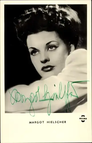 Ak Schauspielerin und Sängerin Margot Hielscher, Portrait, Autogramm