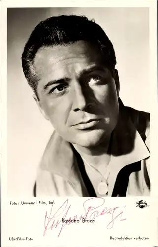 Ak Schauspieler Rossano Brazzi, Portrait, Ufa Film