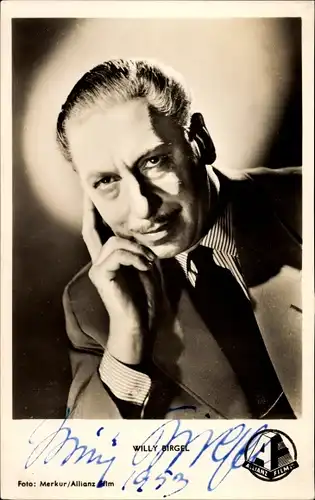 Ak Schauspieler Willy Birgel, Portrait, Autogramm