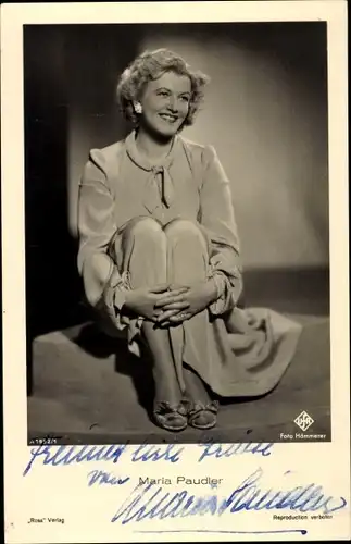 Ak Schauspielerin Maria Paudler, Portrait, Autogramm