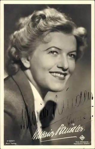 Ak Schauspielerin Maria Paudler, Portrait, Autogramm