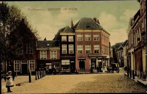 Ak Bergen op Zoom Nordbrabant Niederlande, Vischmarkt