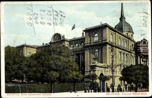 Ak Beograd Belgrad Serbien, Nouveau Palais Royal