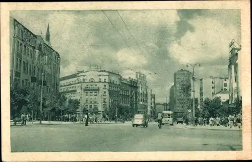 Ak Beograd Belgrad Serbien, Straßenpartie