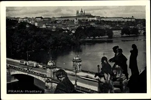 Ak Praha Prag, Hradcany, Hradschin, Stadtansicht