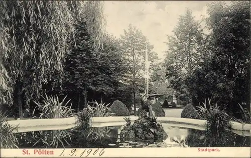 Ak Sankt Pölten in Niederösterreich, Stadtpark