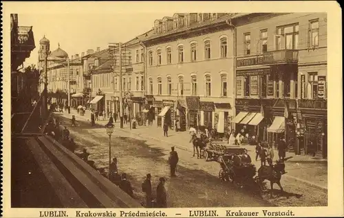 Ak Lublin Polen, Krakauer Vorstadt