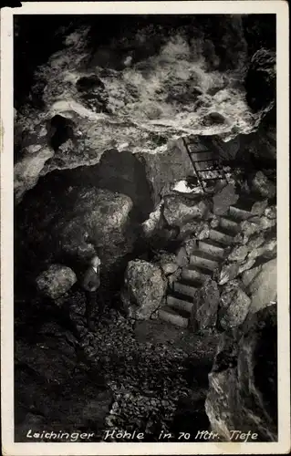 Foto Ak Laichingen in Baden Württemberg, Laichinger Tiefenhöhle