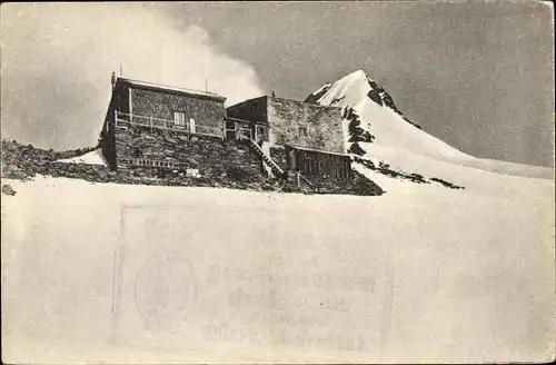 Ak Salzburg in Österreich, Johannhütte im Winter