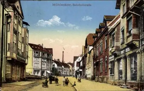 Ak Mühlacker im Enzkreis, Bahnhofstraße
