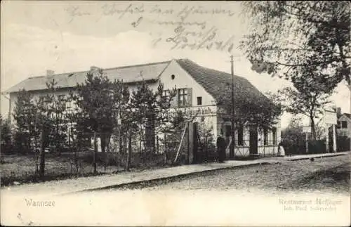 Ak Berlin Zehlendorf Wannsee, Restaurant Hofjäger