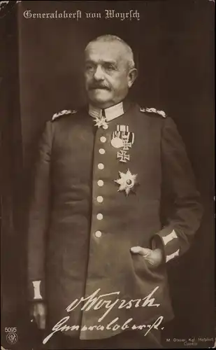 Ak Generaloberst Remus von Woyrsch, Uniform, Orden, NPG 5095