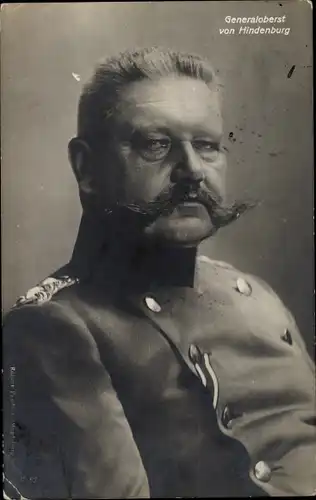 Ak Generaloberst von Hindenburg, Portrait