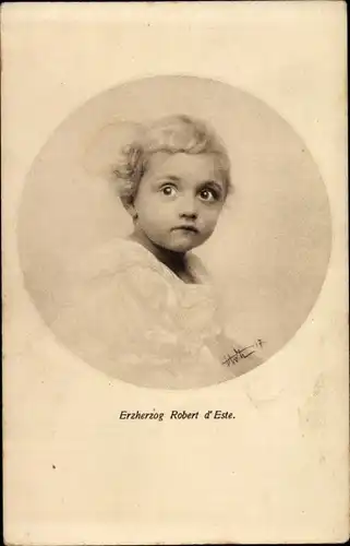 Künstler Ak Erzherzog Robert d'Este als kleiner Junge, Portrait