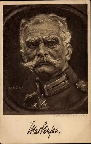 Künstler Ak Bauer, Karl, Generalfeldmarschall August von Mackensen, Portrait