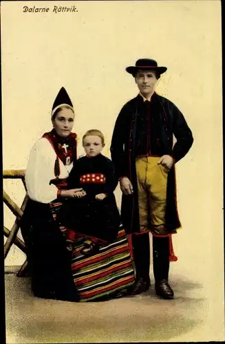 Ak Dalarne Rättvik, Schwedische Tracht